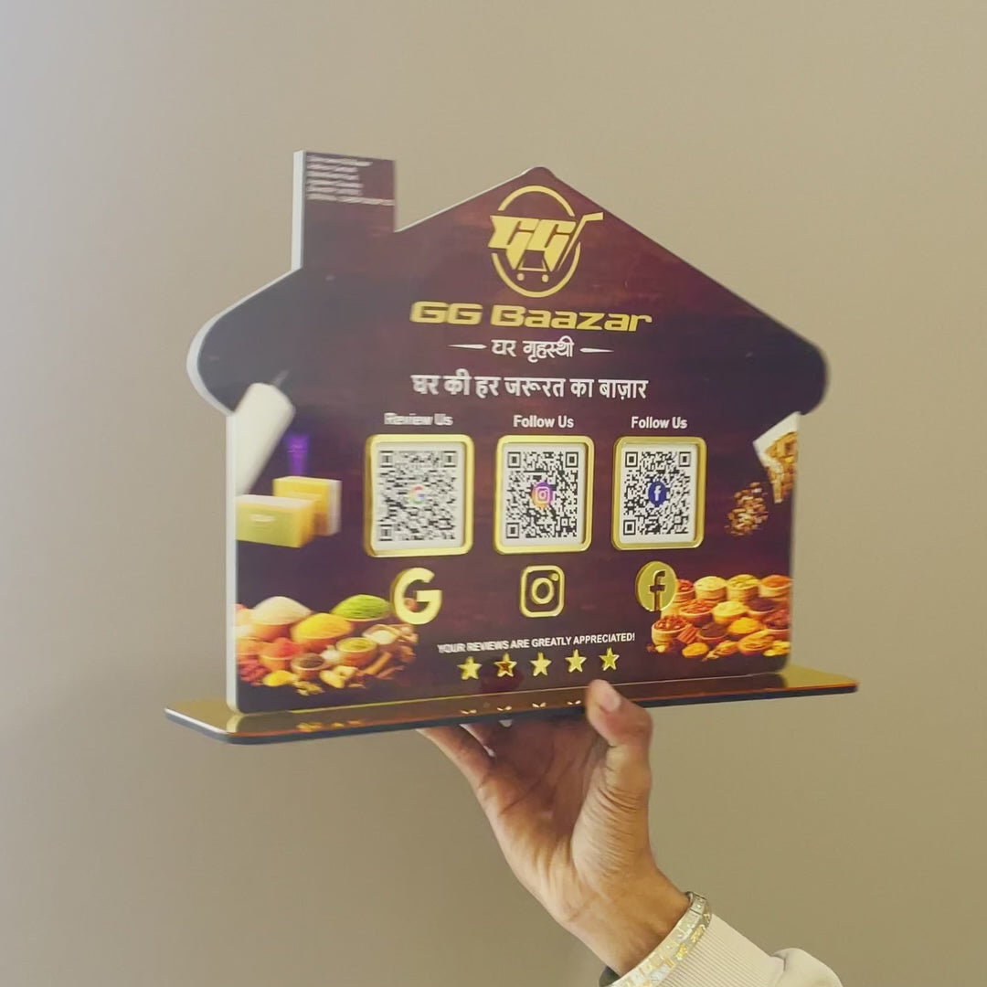 Spices Cutout Shaped 3QR Table Top Smart NFC Standee