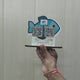 Fish Shaped - Smart NFC 2-in-1 Table Top Standee - For Seafood and Meat Shop