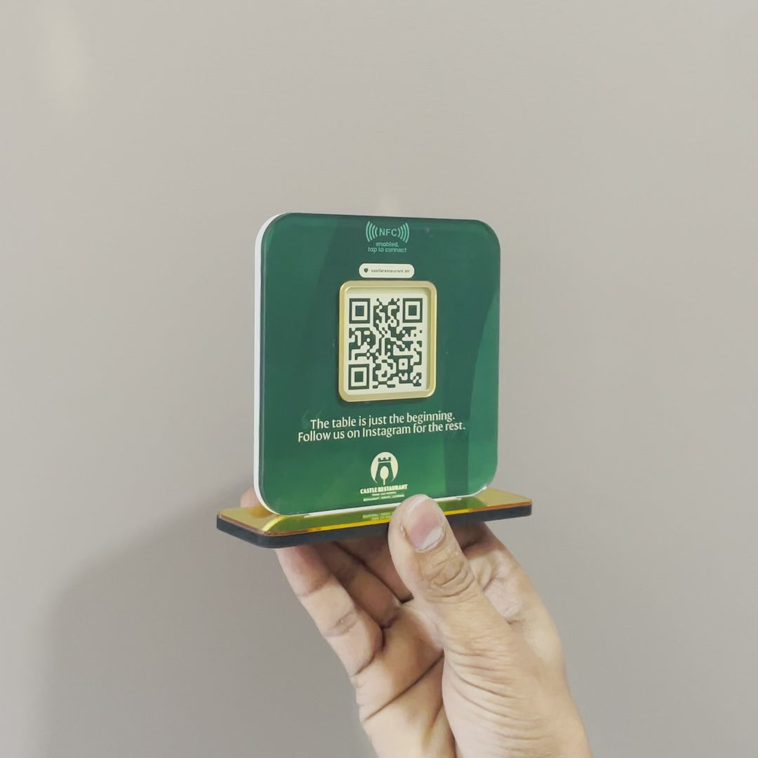 Tapify Mini Smart NFC – Custom QR Standee - ( For Any QR )