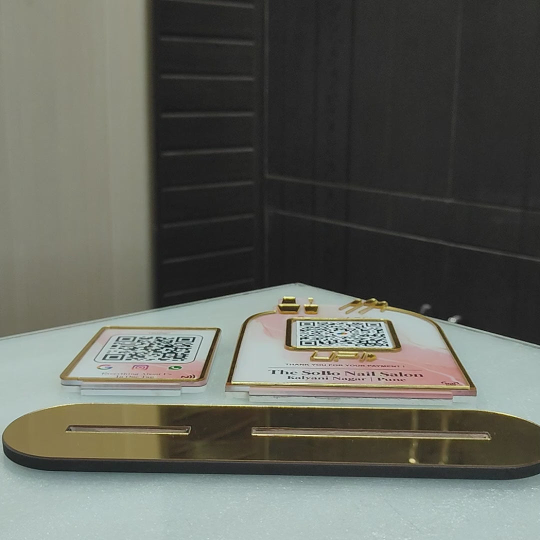 All In One + UPI Table Top Standee ( UPI Without NFC )- For Nail Salon