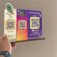 Mor Pankh Cutout Premium Smart NFC 3QR Table Top Standee | Social Media Theme Edition