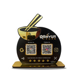 Bowl & Chopsticks Cutout Smart NFC 2-in-1 Tabletop Standee For Restaurants