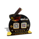 Bowl & Chopsticks Cutout Smart NFC 2-in-1 Tabletop Standee For Restaurants