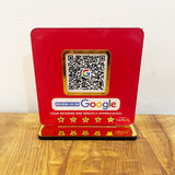 Google Review - Smart NFC 1 QR Table Top Standee - Elite - Red Colour