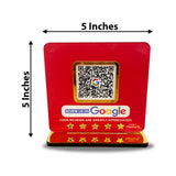 Google Review - Smart NFC 1 QR Table Top Standee - Elite - Red Colour