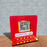 Google Review - Smart NFC 1 QR Table Top Standee - Elite - Red Colour
