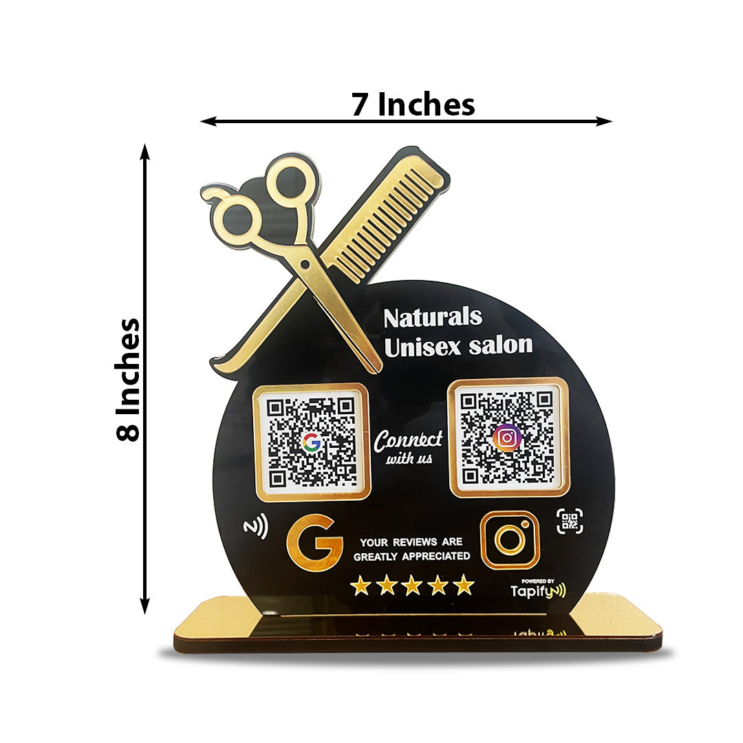 Smart NFC 2-in-1 Tabletop Standee For Salons & Beauty Parlours