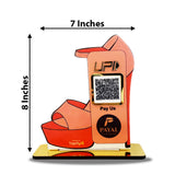Heel Cutout Shape - Smart NFC 1 QR Table Top Standee