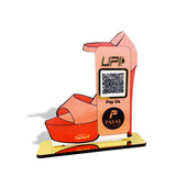 Heel Cutout Shape - Smart NFC 1 QR Table Top Standee