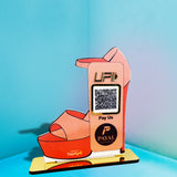 Heel Cutout Shape - Smart NFC 1 QR Table Top Standee