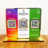 Premium Smart NFC 3-in-1 Table Top Standee -Theme Edition - Instagram,Website,Whatsapp