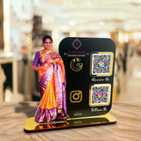 Lady Cutout Smart NFC 2-QR Standee - II