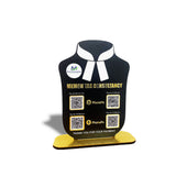 Advocate Shaped Smart NFC 4 QR Table Top Standee for Advocates | Lawyers