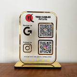 Premium Smart NFC 2-in-1 Table Top Standee | Transparent Edition | Portrait Style