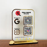 Premium Smart NFC 2-in-1 Table Top Standee | Transparent Edition | Portrait Style