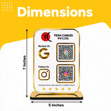 Premium Smart NFC 2-in-1 Table Top Standee | Transparent Edition | Portrait Style