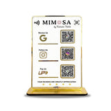 Premium Smart NFC 3-in-1 Table Top Standee | Transparent Edition | Portrait Style