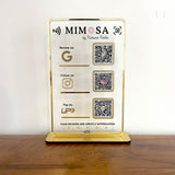 Premium Smart NFC 3-in-1 Table Top Standee | Transparent Edition | Portrait Style