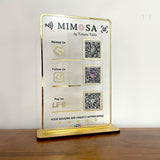 Premium Smart NFC 3-in-1 Table Top Standee | Transparent Edition | Portrait Style