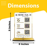 Premium Smart NFC 3-in-1 Table Top Standee | Transparent Edition | Portrait Style