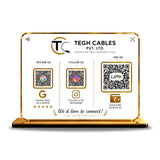 Premium Smart NFC 3-in-1 Table Top Standee | Transparent Edition - (Big UPI)