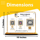 Premium Smart NFC 3-in-1 Table Top Standee | Transparent Edition - (Big UPI)