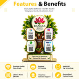 Tree Shaped Smart NFC 4-in-1 Table top Standee - For Ayurvedic & Organic Stores