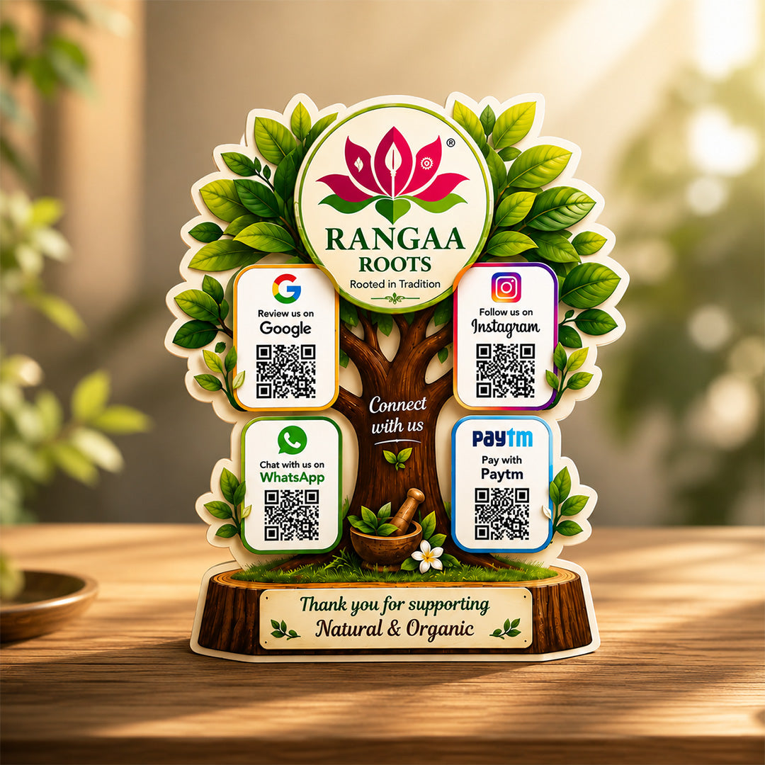 Tree Shaped Smart NFC 4-in-1 Table top Standee - II