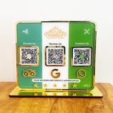 Premium Smart NFC 3-in-1 Table Top Standee - Tripadvisor, Google, Whatsapp-Theme
