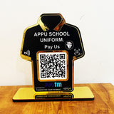 T-Shirt Shaped - Premium Smart NFC 1QR Tabletop Standee- Paytm