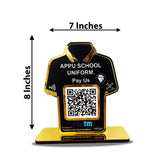 T-Shirt Shaped - Premium Smart NFC 1QR Tabletop Standee- Paytm