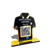 T-Shirt Shaped - Premium Smart NFC 1QR Tabletop Standee- Paytm