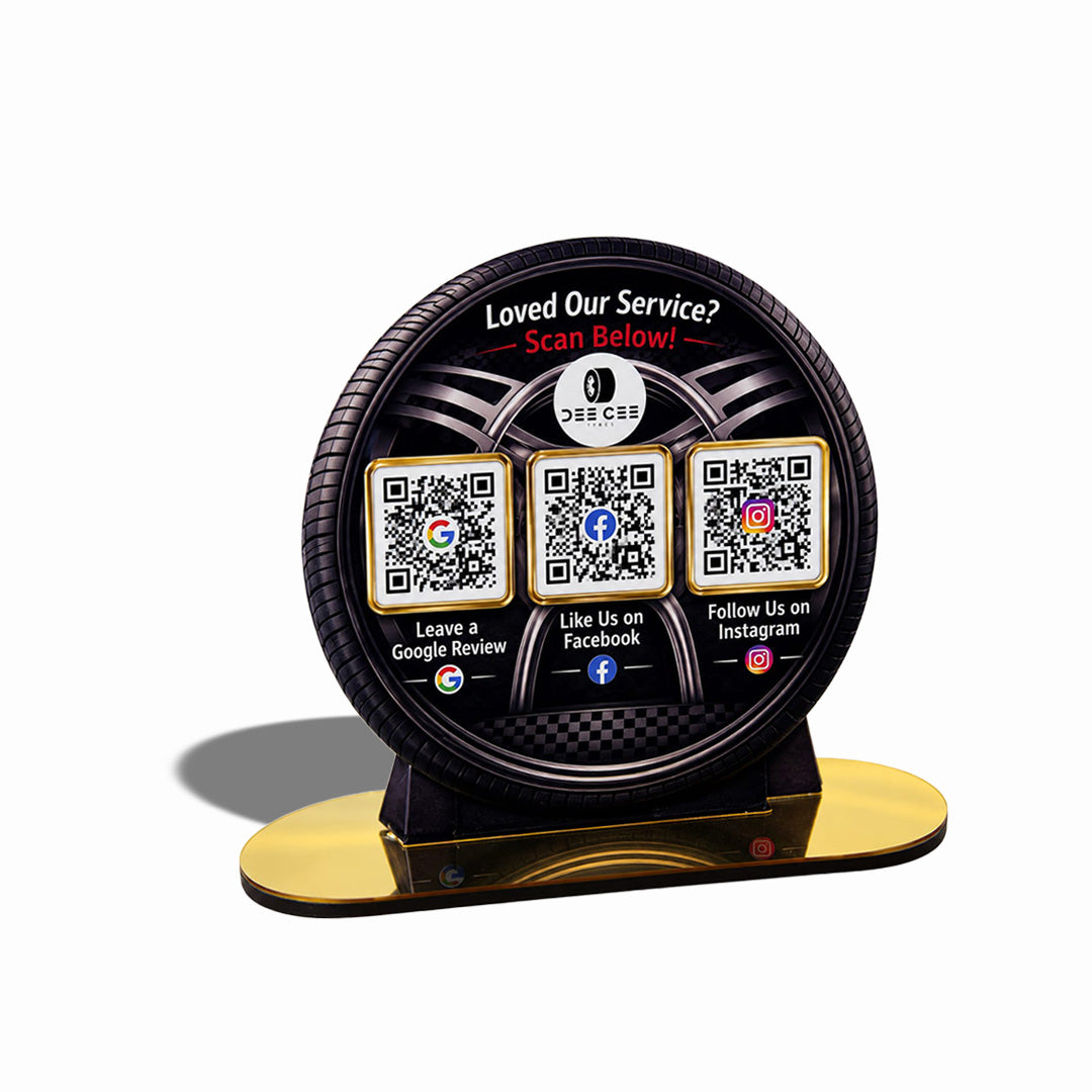 Tyre Shaped Smart NFC  3 in 1 Standee