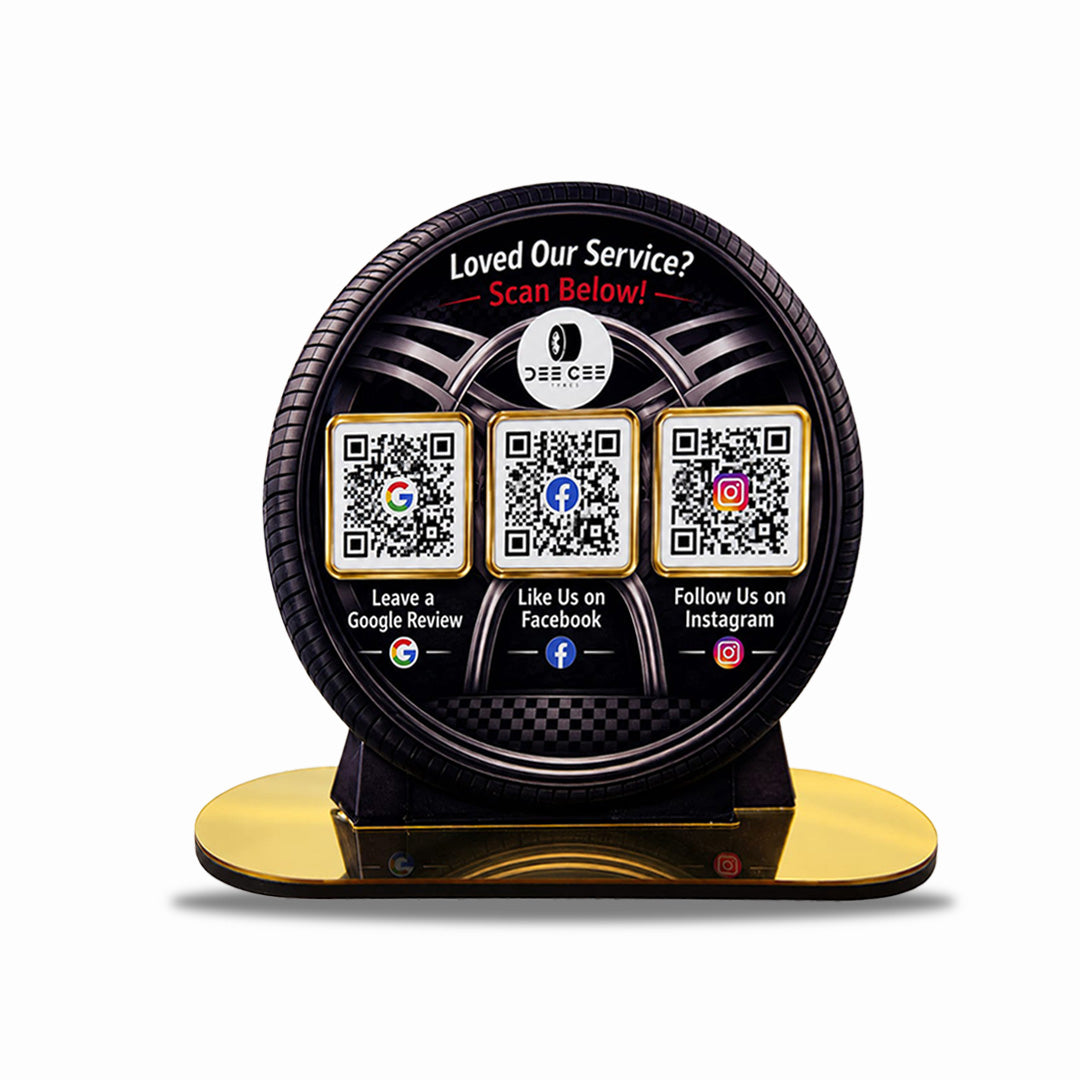 Tyre Shaped Smart NFC  3 in 1 Standee