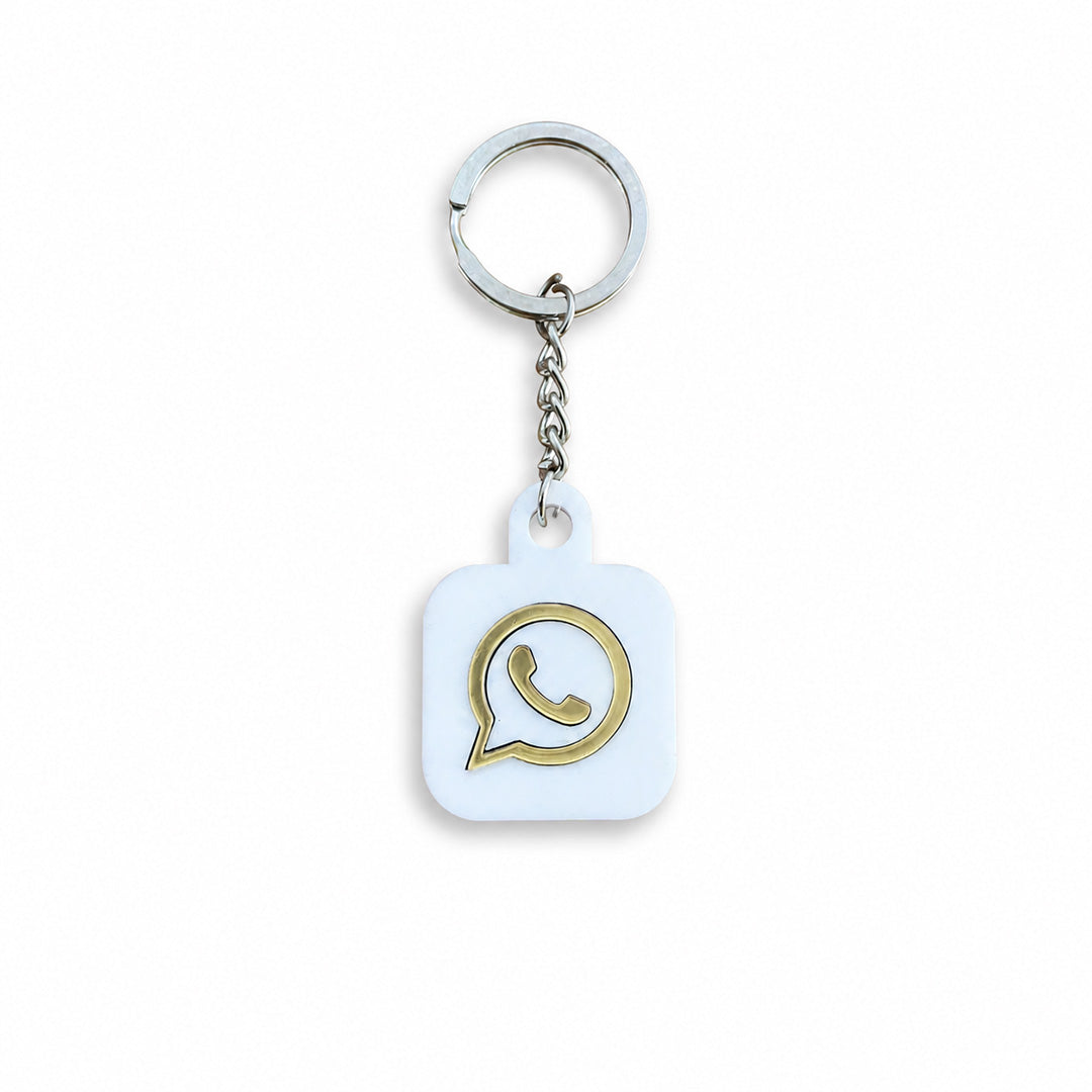 Smart NFC WhatsApp Keyring - without QR Code(Fixed Design, Your Link Added ) Acrylic Logo