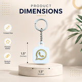 Smart NFC WhatsApp Keyring - without QR Code(Fixed Design, Your Link Added ) Acrylic Logo