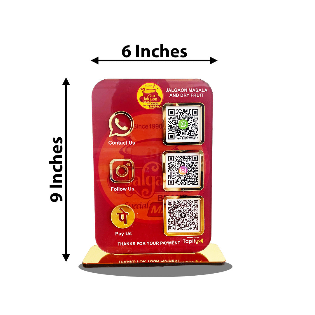 Smart NFC 3-in-1 Standee | Custom Background | Portrait Style