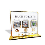 Premium Smart NFC 3-in-1 Table Top Standee | White Colour - Google, Instagram, WhatsApp