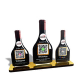 Wine Bottle Shaped  - 3 In 1 QR Table Top  Smart NFC  Standee-II