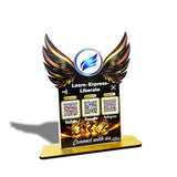 Wings Shaped - Smart NFC 3-in-1-Tabletop Standee | For - Dance Studio
