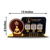 Separate Logo Cutout Shaped 3QR Table Top Smart NFC Standee - Wellness Yoga Theme